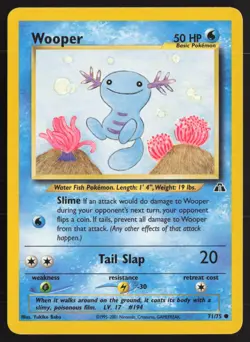 Pokemon TCG | Wooper 71/75 | Common | Neo Discovery | Lightly Played - Image 2