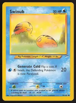 Pokemon TCG | Swinub 84/105 | Common | Neo Destiny | Lightly Played - Image 2