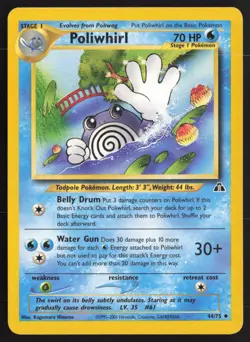Pokemon TCG | Poliwhirl 44/75 | Uncommon | Neo Discovery | Lightly Played - Image 2