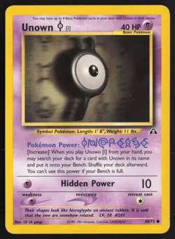 Pokemon TCG | Unown [I] 68/75 | Common | Neo Discovery | Lightly Played - Image 2