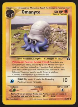 Pokemon TCG | Omanyte 60/75 | Common | Neo Discovery | Lightly Played - Image 2