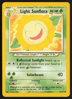Pokemon TCG | Light Sunflora 72/105 | Common | Neo Destiny | Lightly Played - Image 2