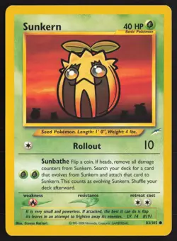 Pokemon TCG | Sunkern 83/105 | Common | Neo Destiny | Lightly Played - Image 2