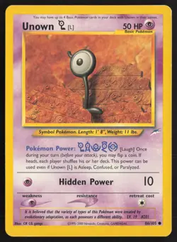 Pokemon TCG | Unown [L] 86/105 | Common | Neo Destiny | Lightly Played - Image 2