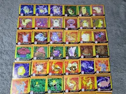Vtg 1999 Pokemon Artbox Sticker Starter Lot of 72 Different Commons + 2 Prism - Image 2