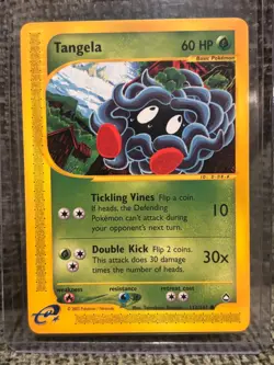 Tangela 112/147 Aquapolis Regular Vintage Pokemon LP - Image 1