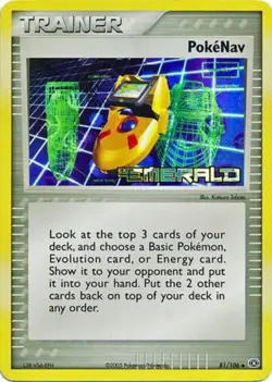 PokeNav - 81/106 - Uncommon - Reverse Holo PL/MP, English Pokemon EX Emerald - Image 1