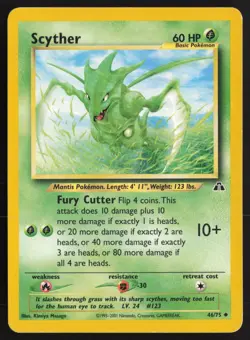 Pokemon TCG | Scyther 46/75 | Uncommon | Neo Discovery | Lightly Played - Image 2
