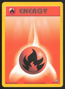 Pokemon TCG | Fire Energy 107/111 | Neo Genesis | Lightly Played - Image 2