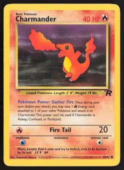 Pokemon TCG | Charmander 50/82 | Common | Team Rocket | Lightly Played - Image 2