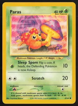 Pokemon TCG | Paras 47/64 | Common | Neo Revelation | Lightly Played - Image 2