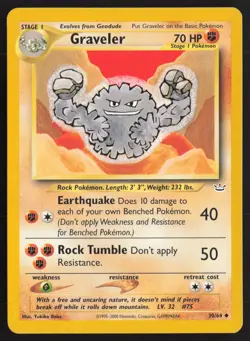 Pokemon TCG | Graveler 30/64 | Uncommon | Neo Revelation | Lightly Played - Image 2