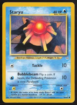 Pokemon TCG | Staryu 56/64 | Common | Neo Revelation | Lightly Played - Image 2
