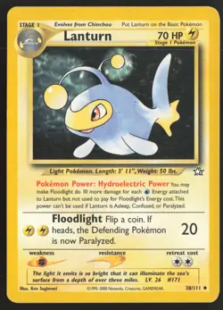 Pokemon TCG | Lanturn 38/111 | Uncommon | Neo Genesis | Lightly Played - Image 2