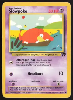 Pokemon TCG | Slowpoke 67/82 | Common | Team Rocket | Lightly Played - Image 2