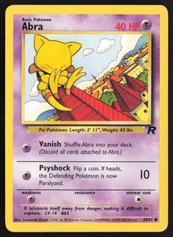 Pokemon TCG | Abra 49/82 | Common | Team Rocket | Lightly Played - Image 2