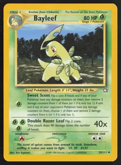Pokemon TCG | Bayleef 29/111 | Uncommon | Neo Genesis | Lightly Played - Image 2