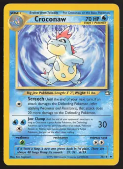 Pokemon TCG | Croconaw 31/111 | Uncommon | Neo Genesis | Lightly Played - Image 2