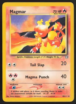 Pokemon TCG | Magmar 40/111 | Uncommon | Neo Genesis | Lightly Played - Image 2