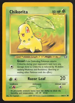 Pokemon TCG | Chikorita 54/111 | Common | Neo Genesis | Lightly Played - Image 2
