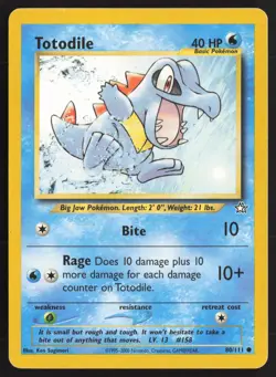 Pokemon TCG | Totodile 80/111 | Common | Neo Genesis | Lightly Played - Image 2