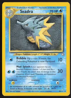 Pokemon TCG | Seadra 48/111 | Uncommon | Neo Genesis | Lightly Played - Image 2