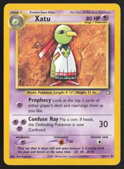 Pokemon TCG | Xatu 52/111 | Uncommon | Neo Genesis | Lightly Played - Image 2