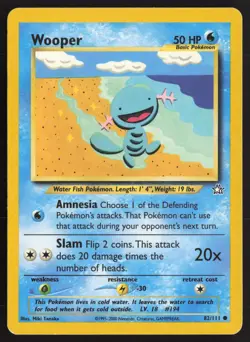 Pokemon TCG | Wooper 82/111 | Common | Neo Genesis | Lightly Played - Image 2