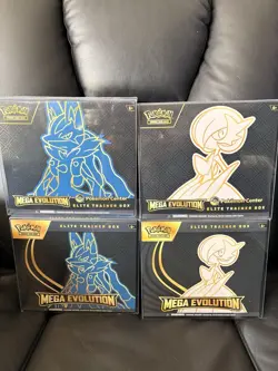 Pokemon Center Mega Evolution Gardevoir Lucario ETB Lot Of 4 Elite Trainer Box - Image 1