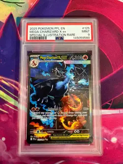 Mega Charizard X ex 125/094 Phantasmal Flames English PSA Graded 9 Pokemon TCG - Image 1