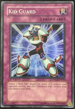 Yugioh Kid Guard 1st Edition Super Rare DP03-EN030 LP - Image 1