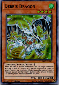 Debris Dragon MYFI-EN043 LP Super Rare 1st Ed YuGiOh Mystic Fighters - Image 1