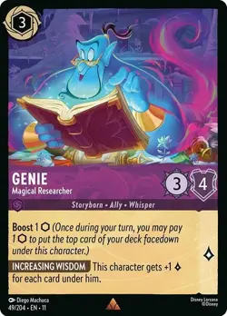 DISNEY LORCANA TCG - Winterspell - Genie - Magical Researcher - Rare 49/204 - Image 1