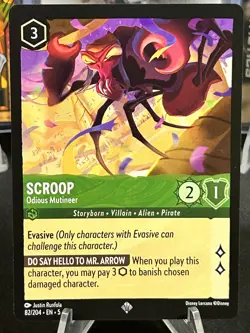 Disney Lorcana Shimmering Skies #82 Scroop Super Rare - Image 1