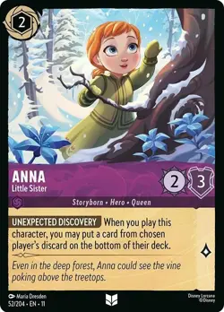 DISNEY LORCANA TCG Winterspell - Anna - Little Sister - Uncommon 52/204 - Image 1