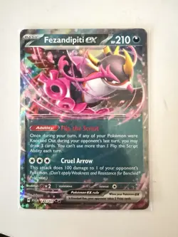 Pokemon TCG Fezandipiti ex 142/ 217 Ascended Heroes Double Rare Card NM - Image 1