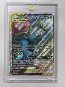 Pokemon TCG Celebi & Venusaur GX Sun & Moon SM167 Holo Promo Card - Image 3