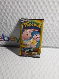 POKEMON Sun & Moon COSMIC ECLIPSE 3 Card Mini Booster Pack -4 Packs Art Set 2019 - Image 2