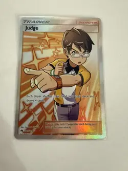 Full Art Judge 209/214 - Sun Moon Lost Thunder Pokemon Card - Ultra Rare - NM 🔥 - Image 1