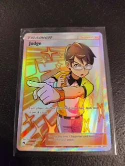 Full Art Judge 209/214 SM Sun Moon Lost Thunder Pokemon Card Ultra Rare NM - Image 1