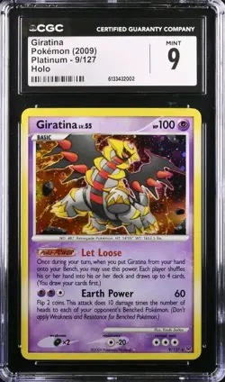CGC 9 MINT Giratina 2009 Platinum 9/127 Holo Pokemon Card - Image 1