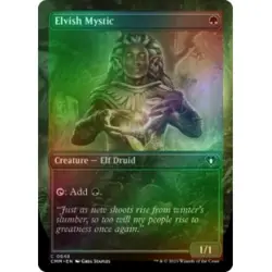 FOIL ELVISH MYSTIC (BORDERLESS) X4 Commander Masters Magic MTG MINT CARD - Image 1