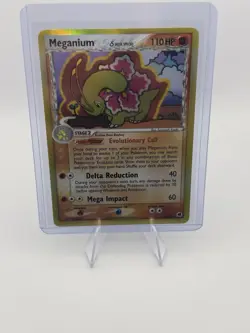 2006 Pokemon MEGANIUM Ex Dragon Frontiers Set GOLD HOLO Delta Species Card 4/101 - Image 1