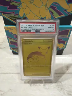Poke Ball SWSH146 SWSH: Sword & Shield Promo Cards Holo PSA 8 Celebrations UPC - Image 1