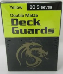 BCW Yellow Double Matte Deck Guards 80 Gaming Card Sleeves - Image 1