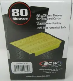 BCW Yellow Double Matte Deck Guards 80 Gaming Card Sleeves - Image 2