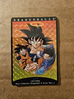 Goku, Gohan, Goten Hero Collection Dragon Ball Z Series 5 #314 Prism card 1995 - Image 1