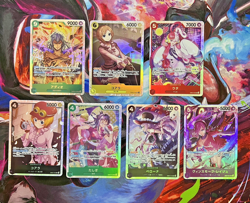 One Piece CCG Japanese SR Card Lot of 7 NM/M - Image 1