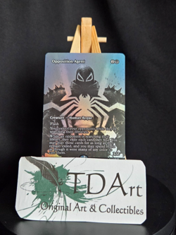 OPPOSITION AGENT ~ LP/NM ~ MTG Magic- 0019 MAR Marvel Spider-Man BORDERLESS FOIL - Image 1
