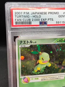 Pokemon Card 2007 Japanese Promo Fan Club 2000 Exp Pts. Turtwig 001/PPP PSA 10 - Image 5